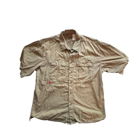 2 North Face Men’s Large Button Up‎ Short Sleeve Shirts Fishing Outdoors Hike - Picture 2 of 16